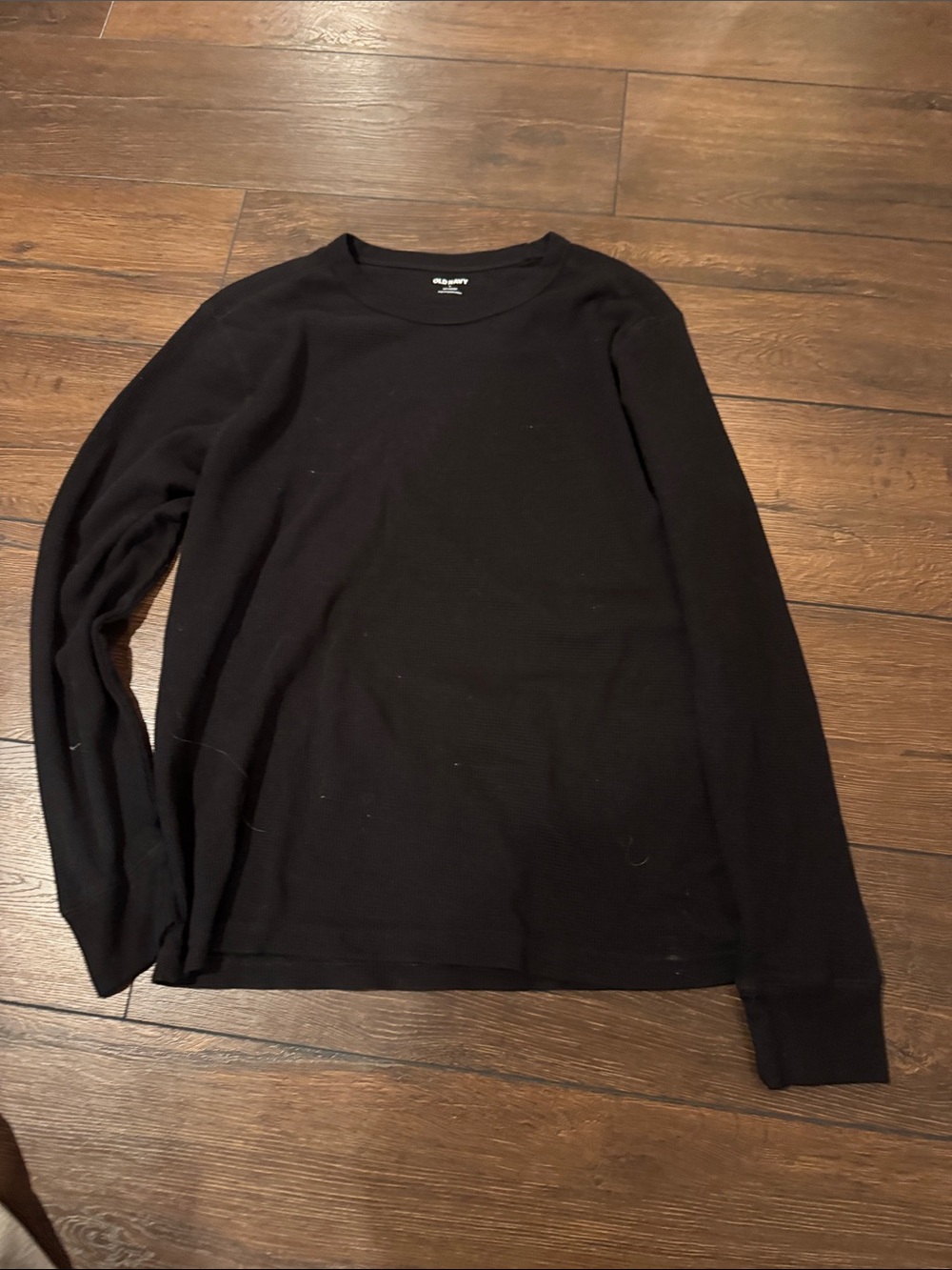 Old Navy Black Long-Sleeve thermal Tee